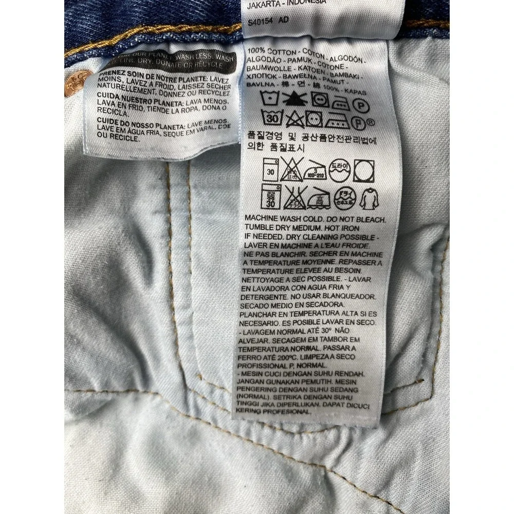 Levi's 501 Original Fit Button Fly Jeans Men's 40x32 Measured 38x29 Dark Wash